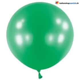 Palloncino rotondo XL 60 cm, adatto per elio, METALLIC FESTIVE Green